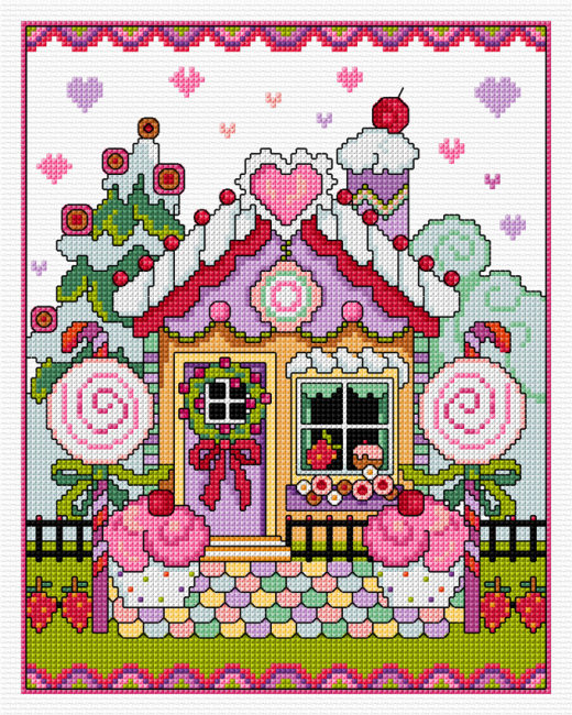 Gingerbread House cross stitch