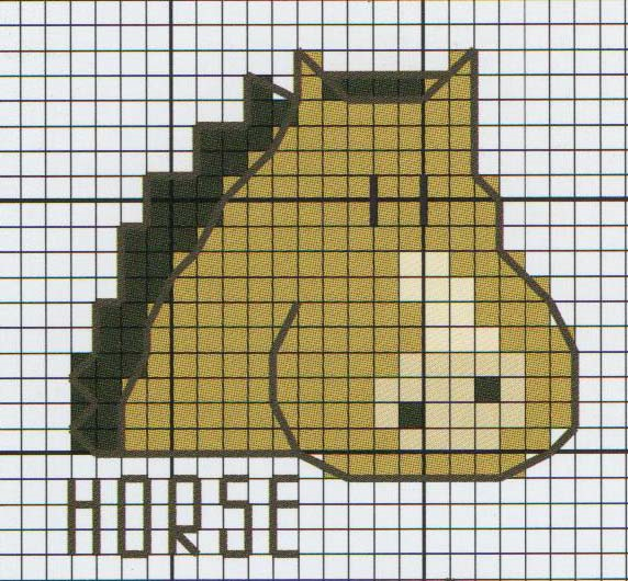 Horse head cross stitch