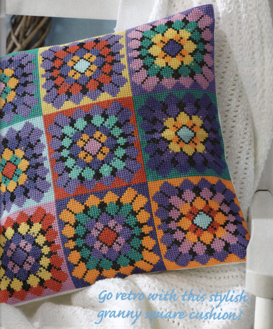 Crochet style cross stitch pattern