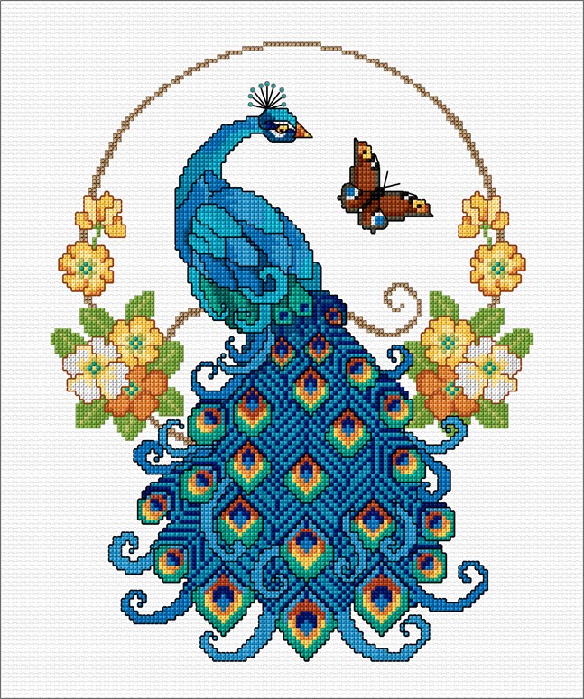 LJT364 Decorative Peacock illustration 5434