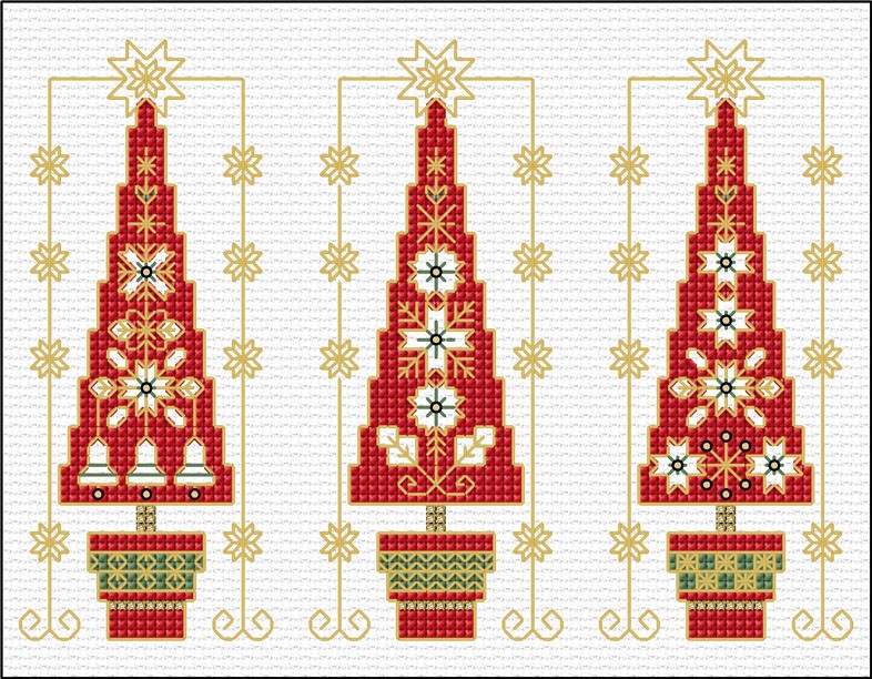 LJT376 Decorative Christmas trees illustration 5479