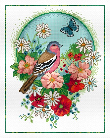 LJT036 Summer Chaffinch illustration 1234