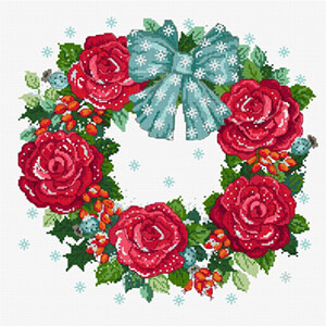 LJT055 Christmas Rose Garland thumbnail