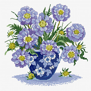 LJT018 Scabious & Blue Jug thumbnail