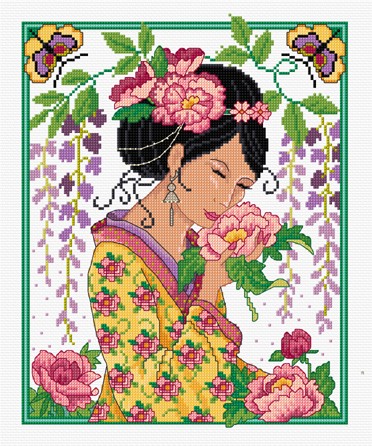 LJT049 Geisha Portrait illustration 1278