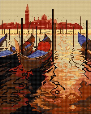 Beautiful Venice in cross stitch