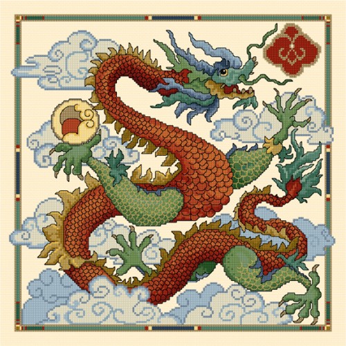 LJT071 Chinese Dragon illustration 1300