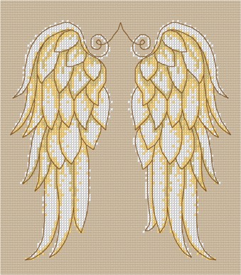 LJT081 Angel wings illustration 1309