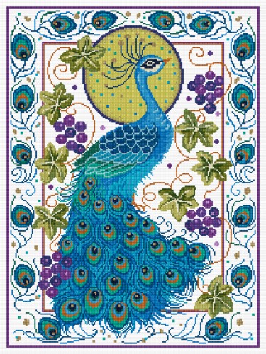 LJT405 Peacock finery illustration 1330