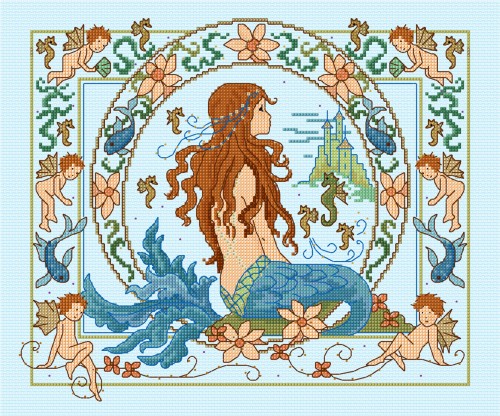 LJT112 Fantasy Mermaid illustration 1349
