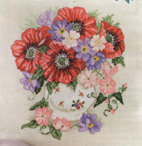 Poppy cross stitch