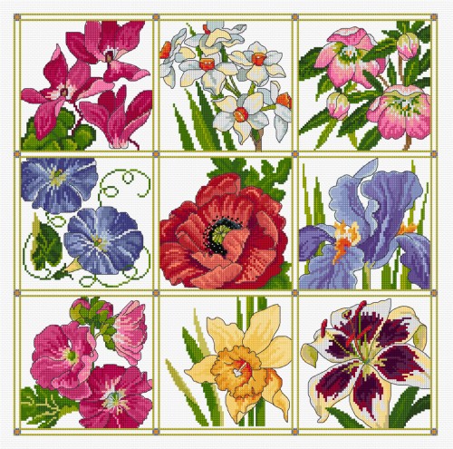 LJT114 Flower Quilt illustration 1352