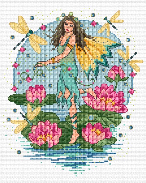 LJT122 Waterlily Fairy illustration 1380