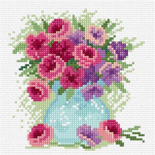 Cross stitch flowers