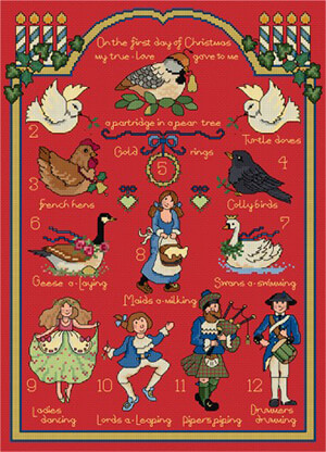 LJT133 Twelve days of Chritsmas sampler thumbnail