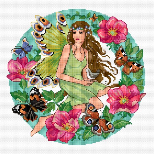 Cross stitch summer fairy