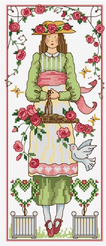 LJT156 Rose Girl illustration 1430