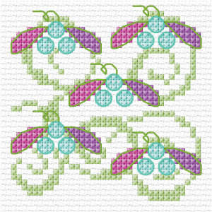 Cross stitch Christmas card