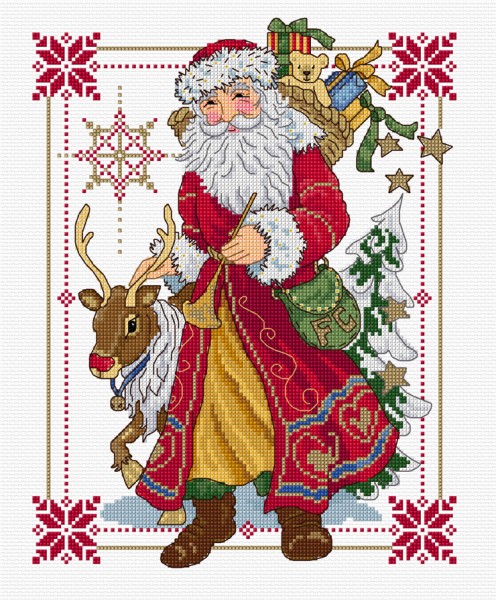 Santa in cross stitch