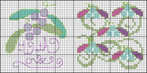 Cross stitch Christmas card chart