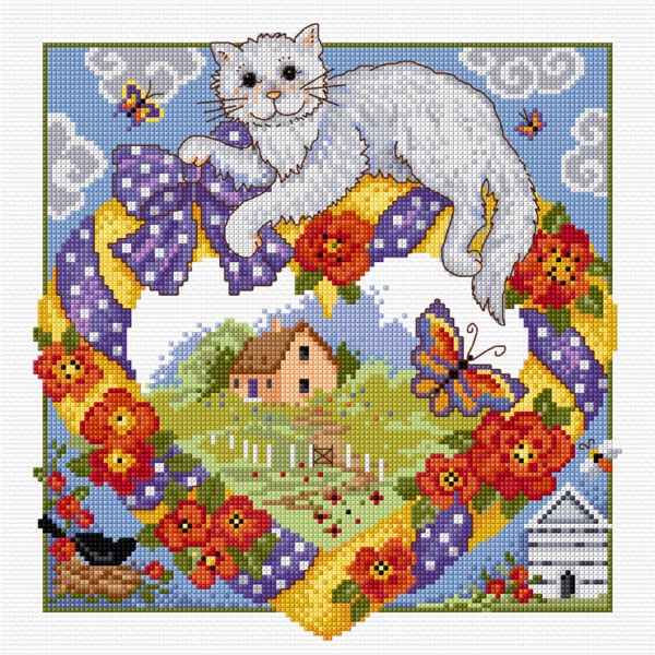 Cat in cross stitch