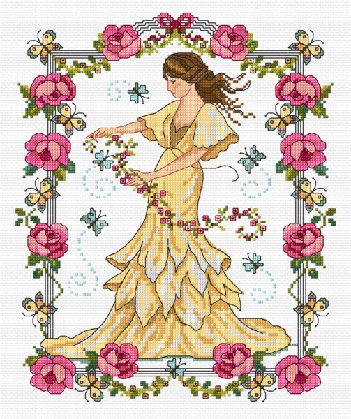 Art Nouveau cross stitch