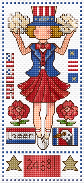 Cross stitch cheer leader