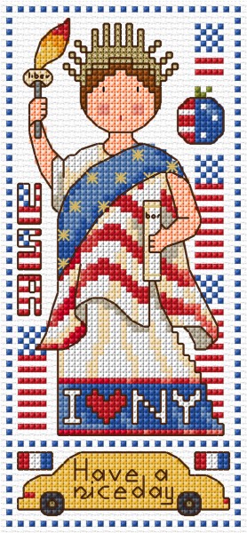 Cross stitch American doll