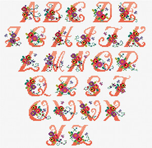 LJT233 Alphabet - Flower posies thumbnail