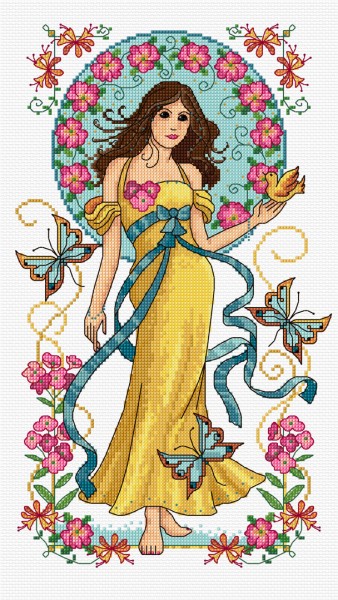 LJT259 Summer lady illustration 1573