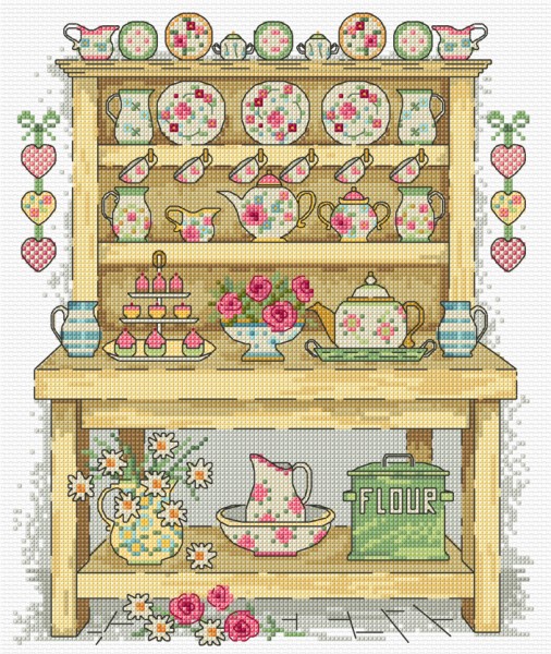 LJT265 Country Kitchen dresser illustration 1584