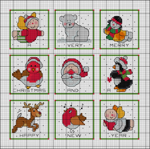 Christmas sampler chart