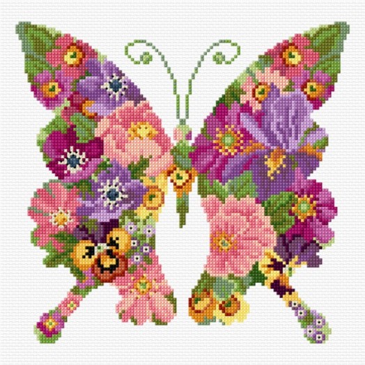 196 Floral butterfly