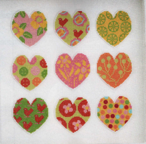 Hearts cross stitch