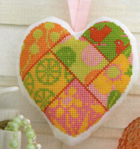 Hearts cross stitch