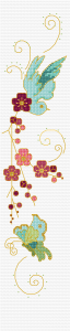 Oriental bell pull cross stitch chart