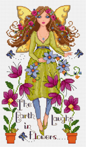 Flower girl cross stitch
