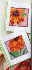 Floral cross stich cards