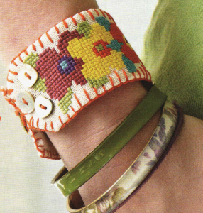 Folksy florals cuff