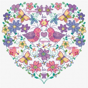 Pretty romantic heart illustration 4393