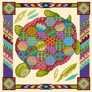 Patchwork Tortoise illustration 2