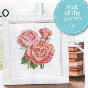 Roses in cross stitch