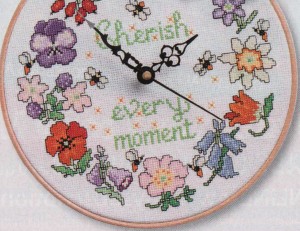 Clock faces to stitch illustration 1