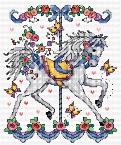 Cross stitch fairground horse