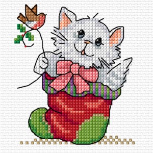 Christmas kittens illustration 2