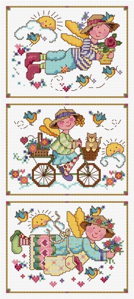 Cross stitch folk art