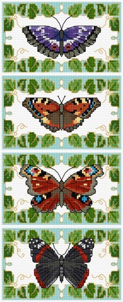 British Butterfly cross stitch