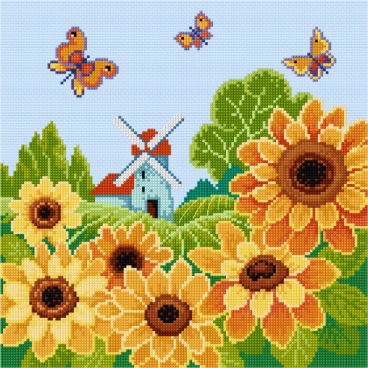 Glorious sunflowers illustration 2