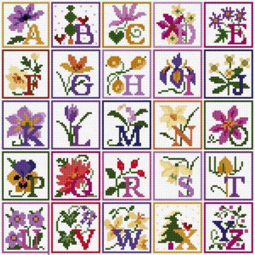LJT209 Alphabet floral thumbnail