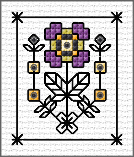 LJT Blackwork & flower sampler 4 illustration 5892